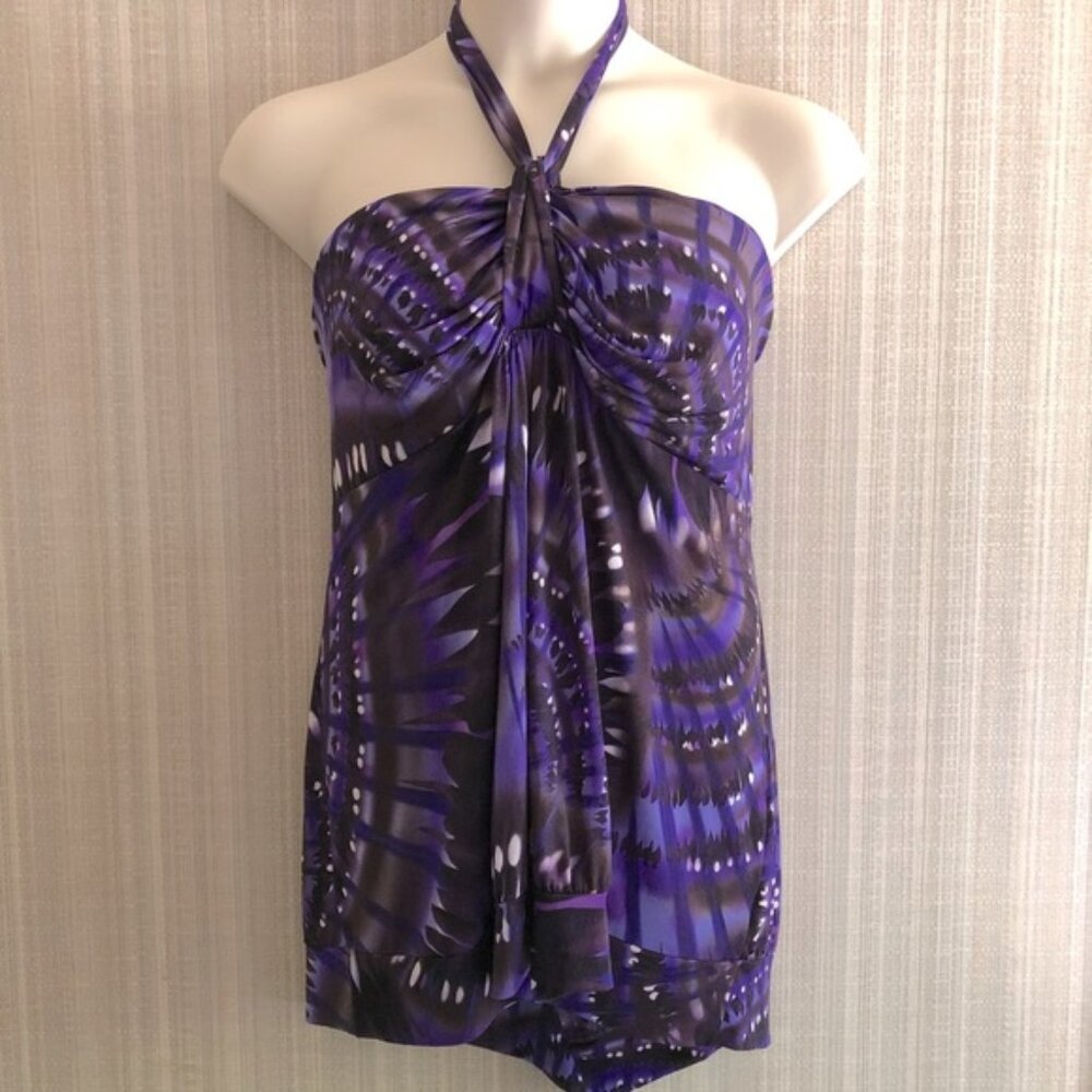 MXM Purple Print Halter Top